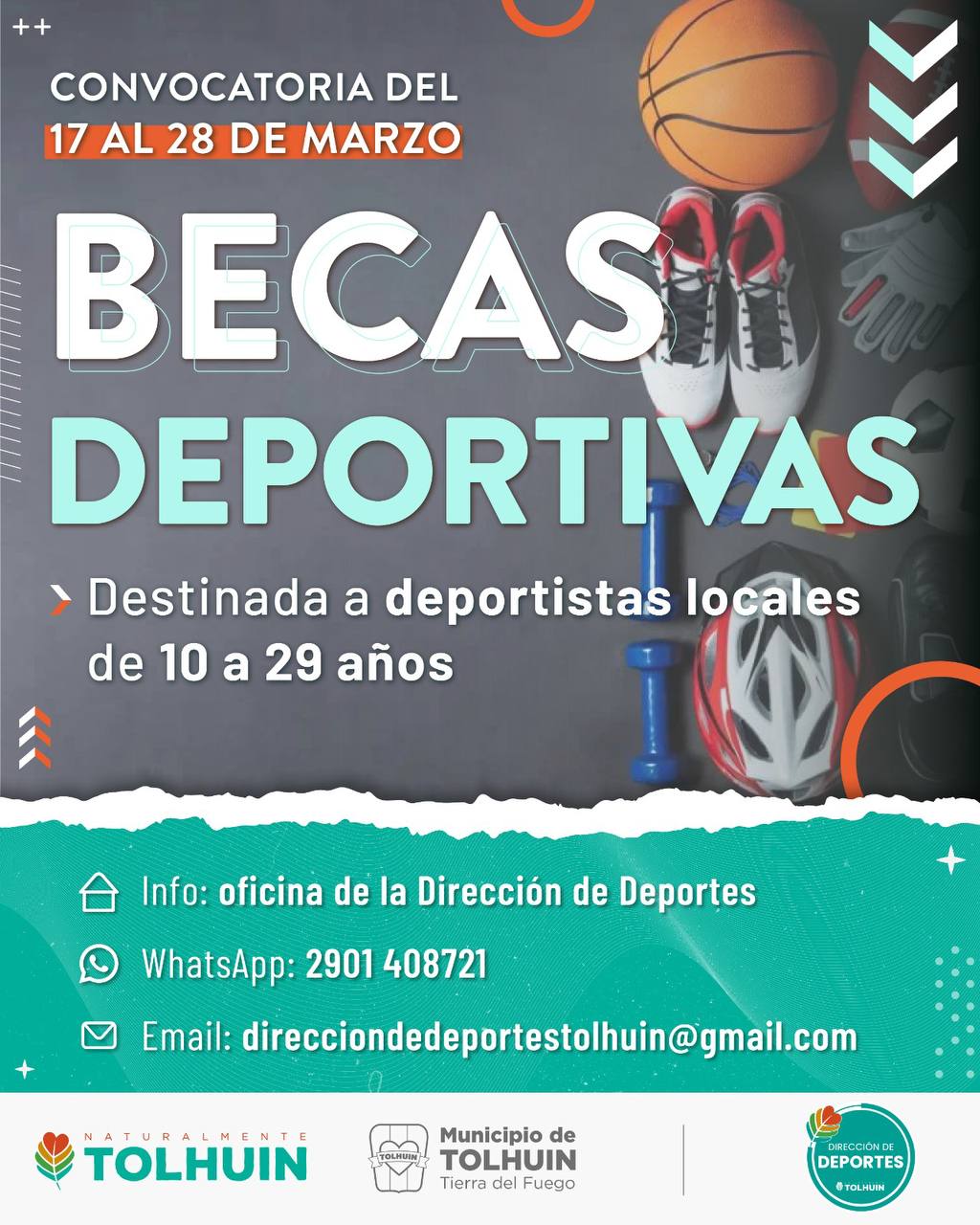 Este lunes abren las inscripciones a las Becas Deportivas 2025 en Tolhuin