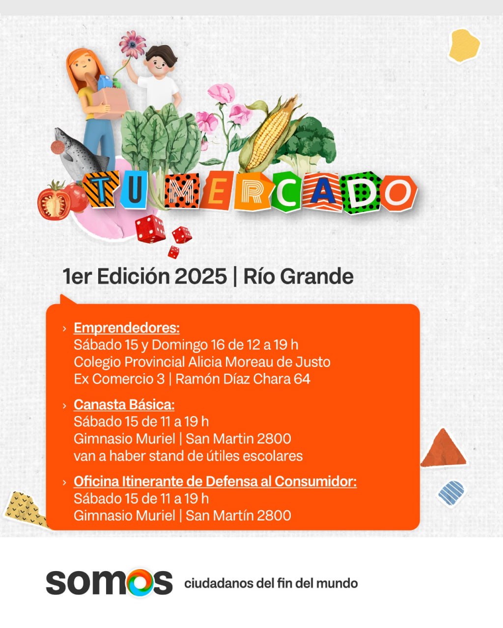 Vuelve &#8220;Tu Mercado&#8221; a RG y Ushuaia, mientras que en Tolhuin será la Feria de Emprendedores